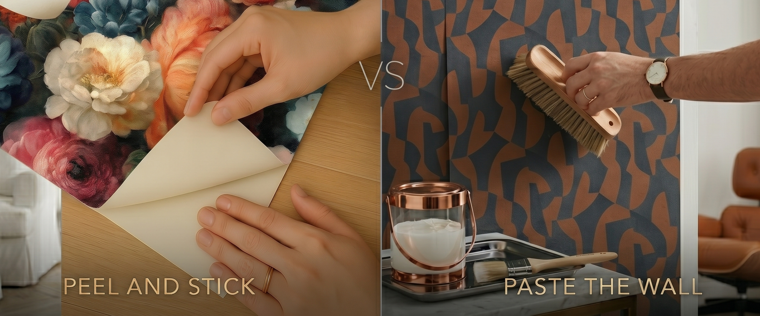 THE GREAT WALLPAPER DEBATE: PEEL & STICK WALLPAPER VS TRADITIONAL UNPASTED WALLPAPER – WHICH ONE REIGNS SUPREME!
