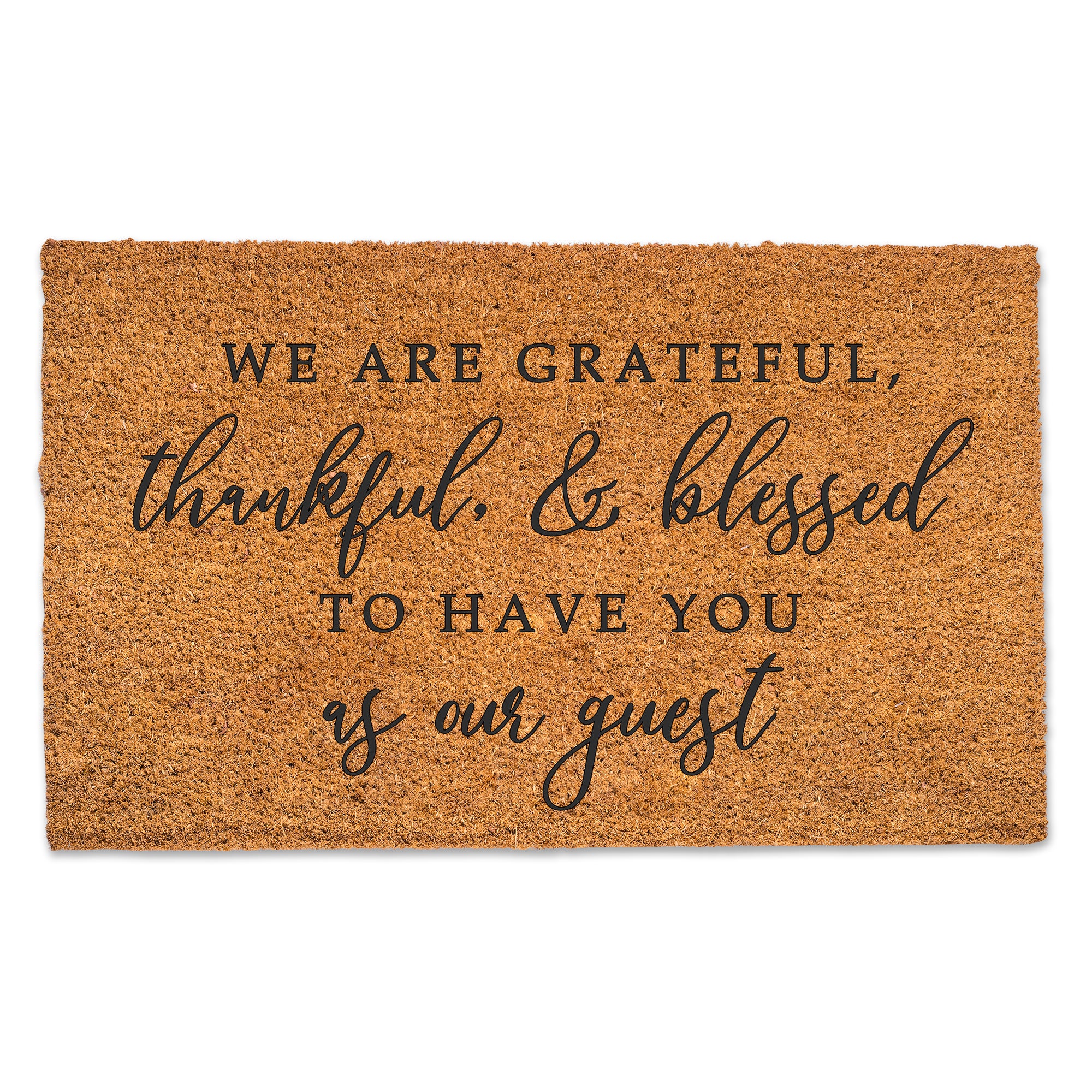 Grateful Thankful and Blessed Door Mat