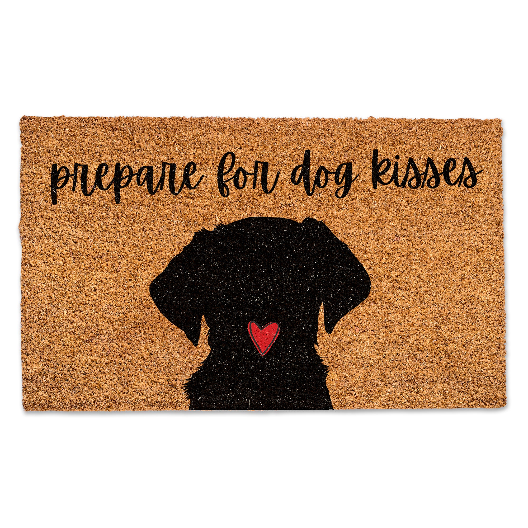 Prepare for Dog Kisses Door Mat