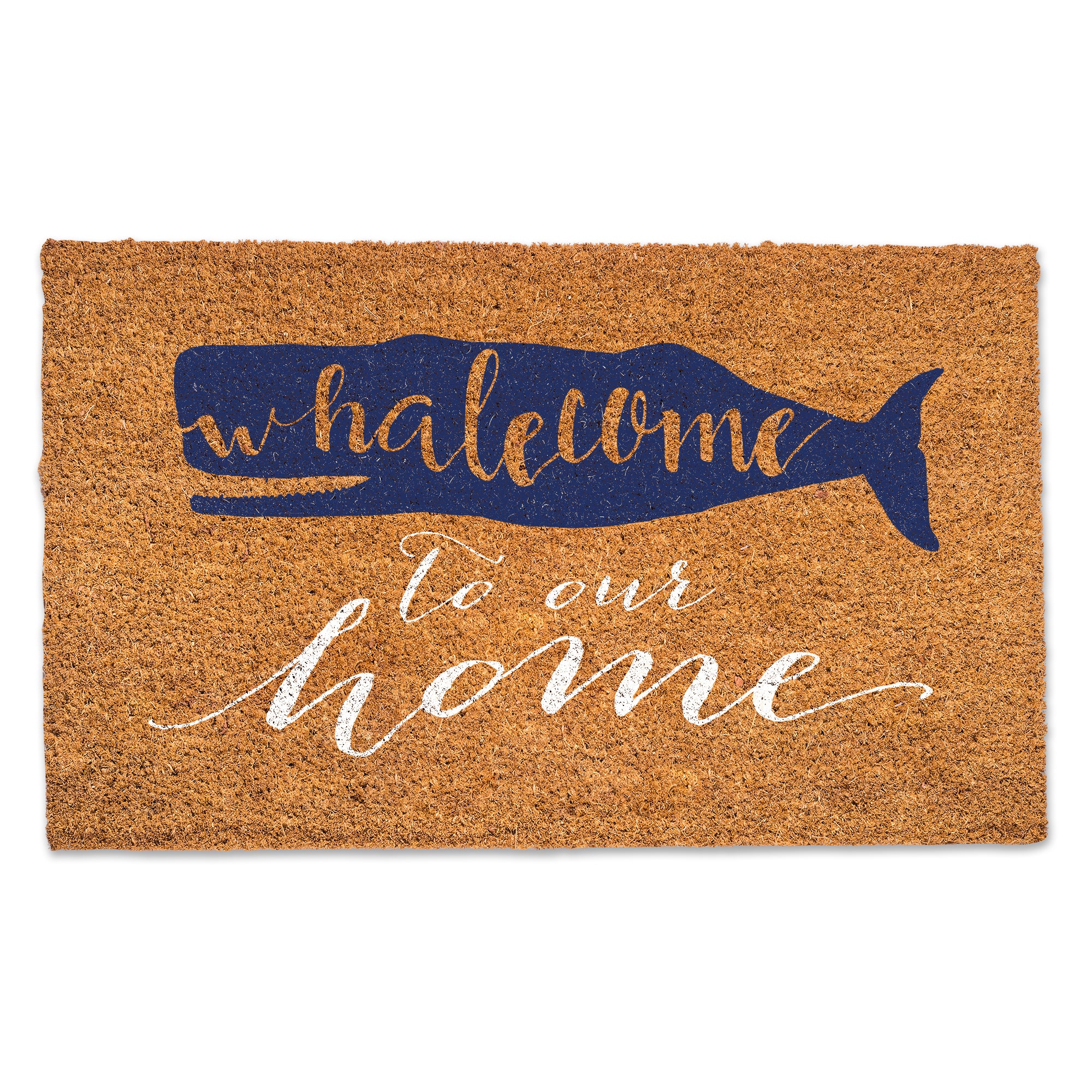 Blue Whalecome To Our Home Door Mat