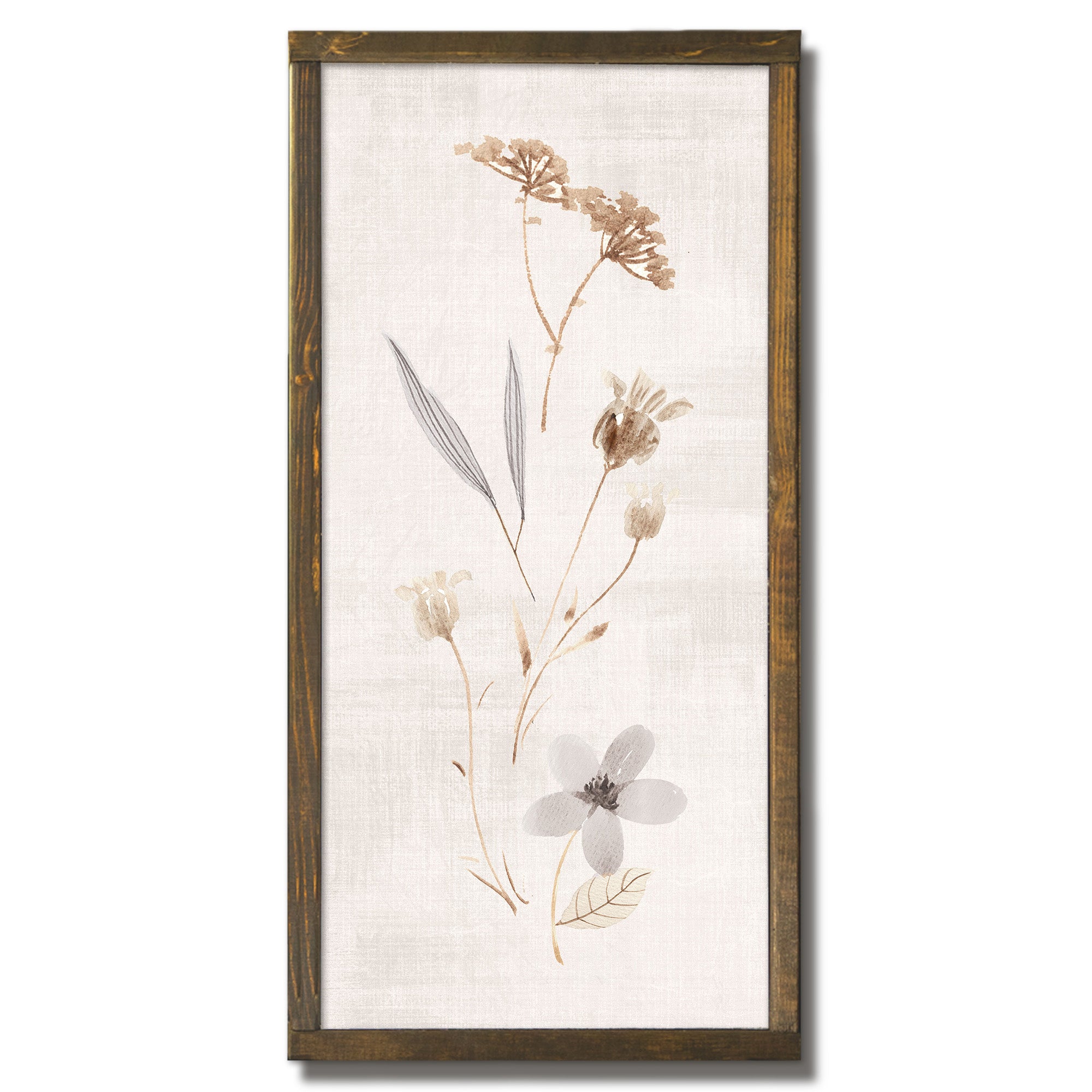 Spice and Blue Leaves I Framed Wood Plaque