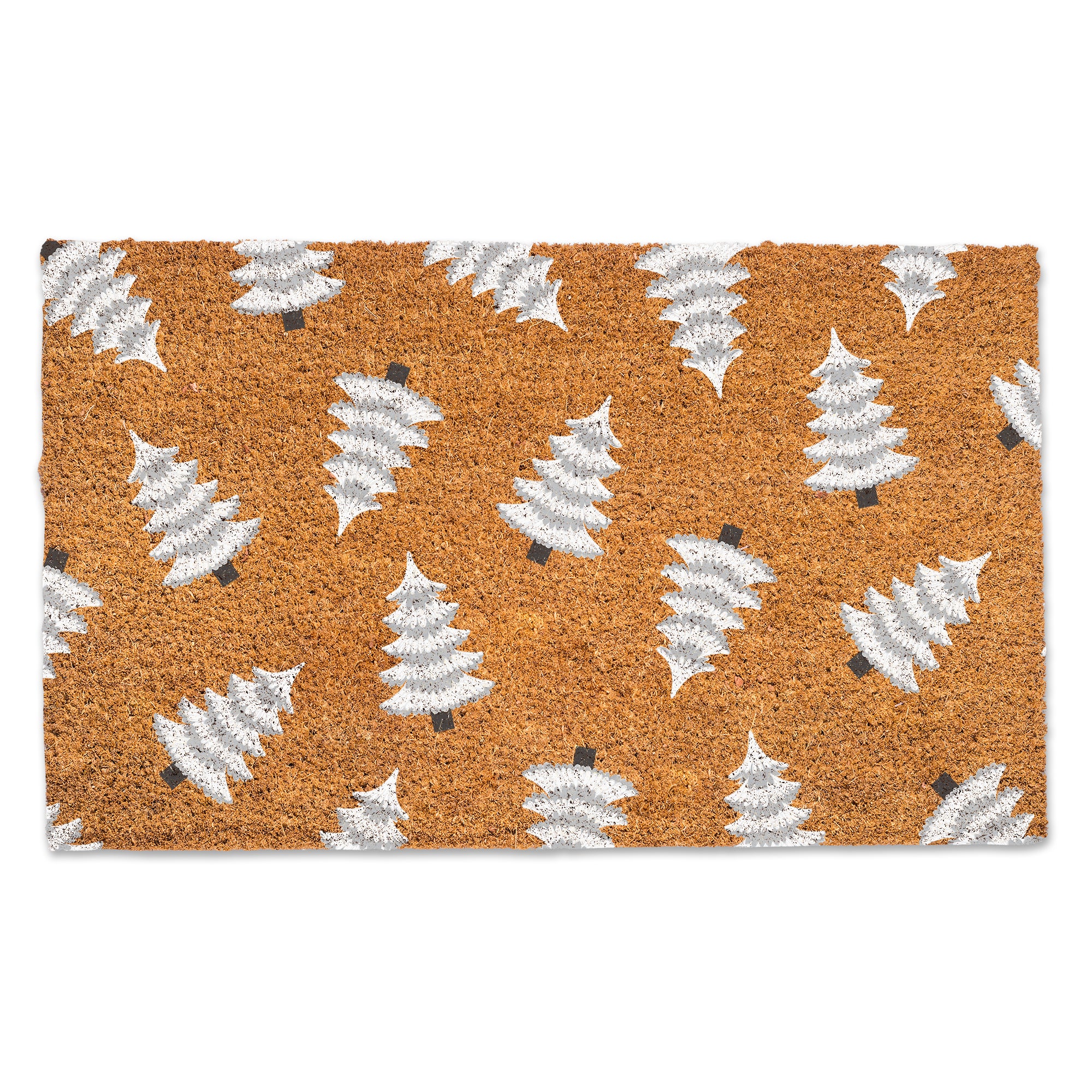 White and Black Tree Pattern Door Mat