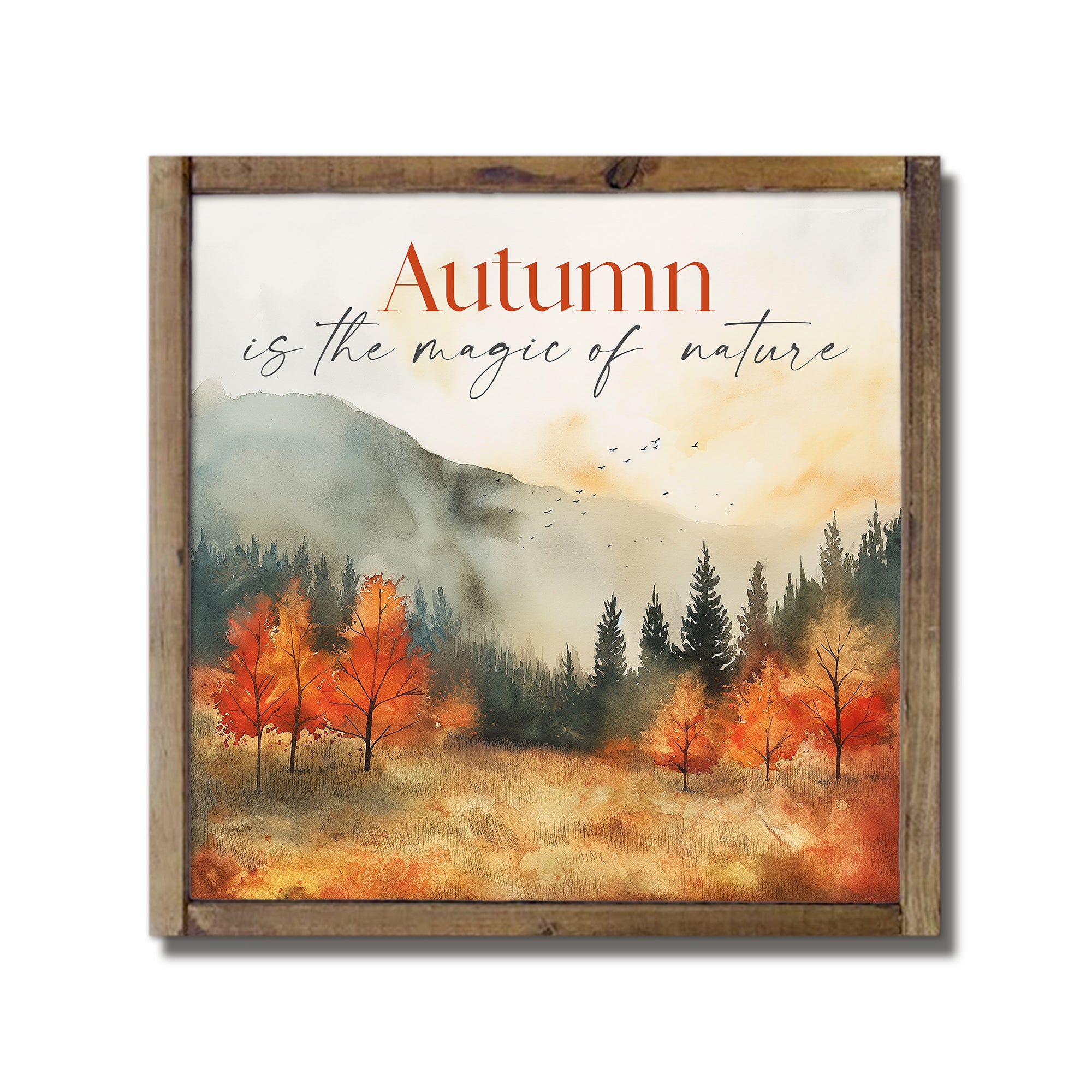 Autumn Magic Framed Wood Plaque