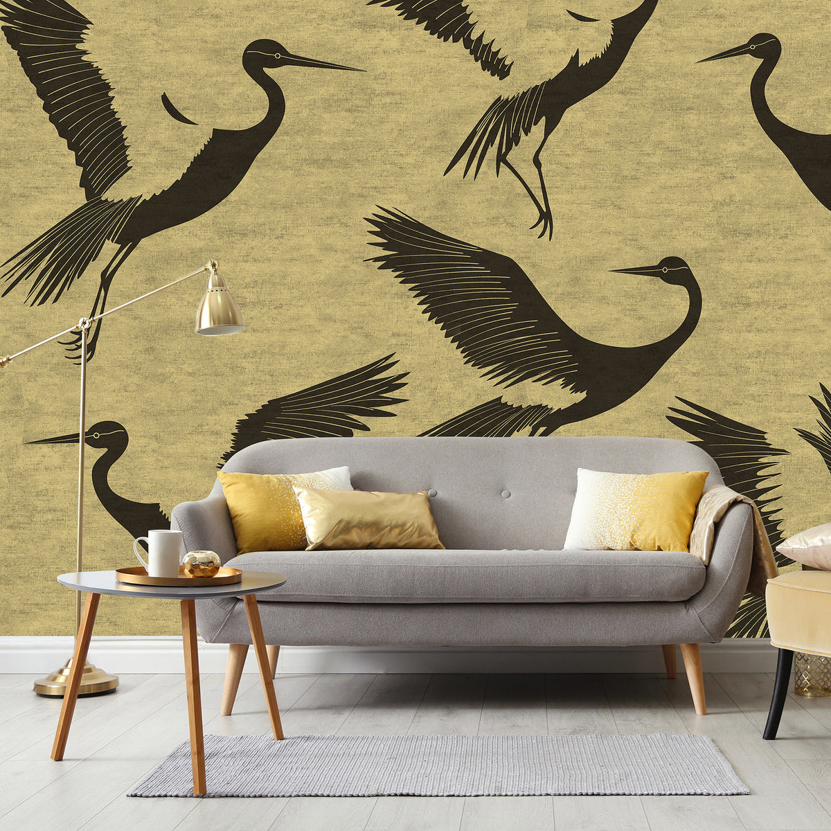 Black Feathers Wall Mural
