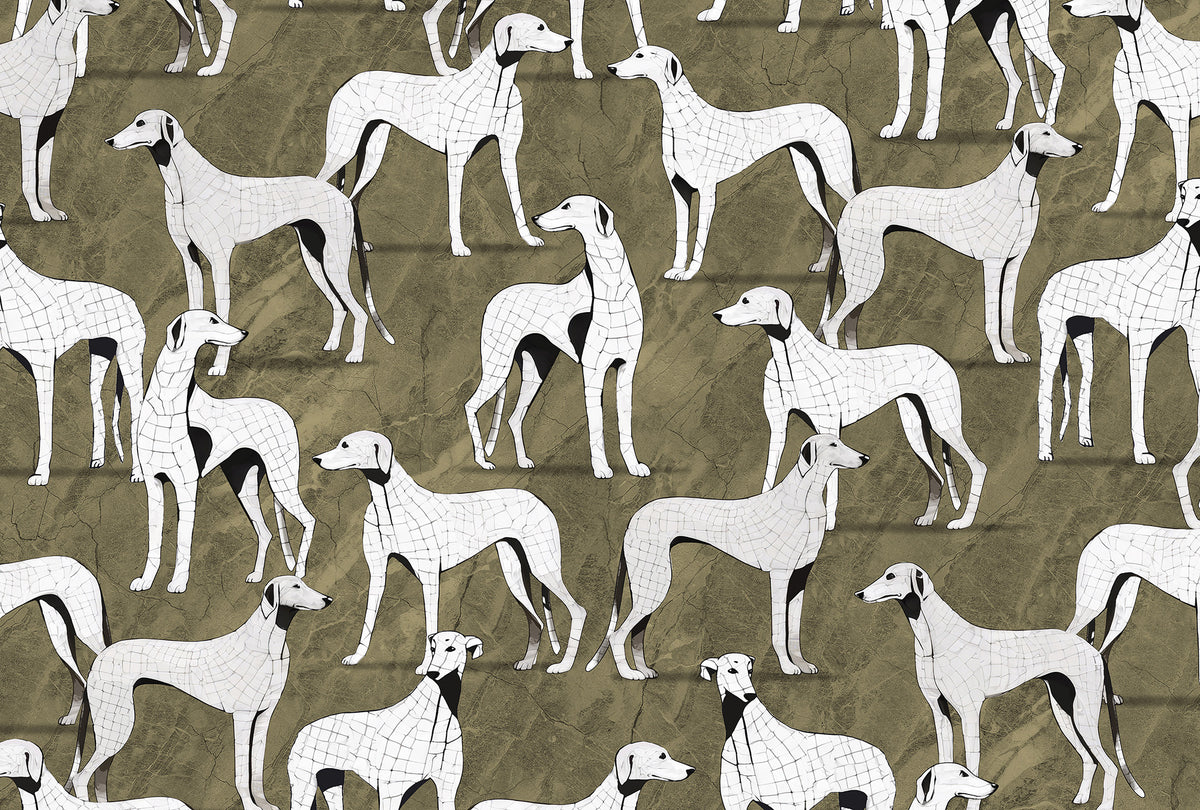 Greyhound Manor Wall Mural