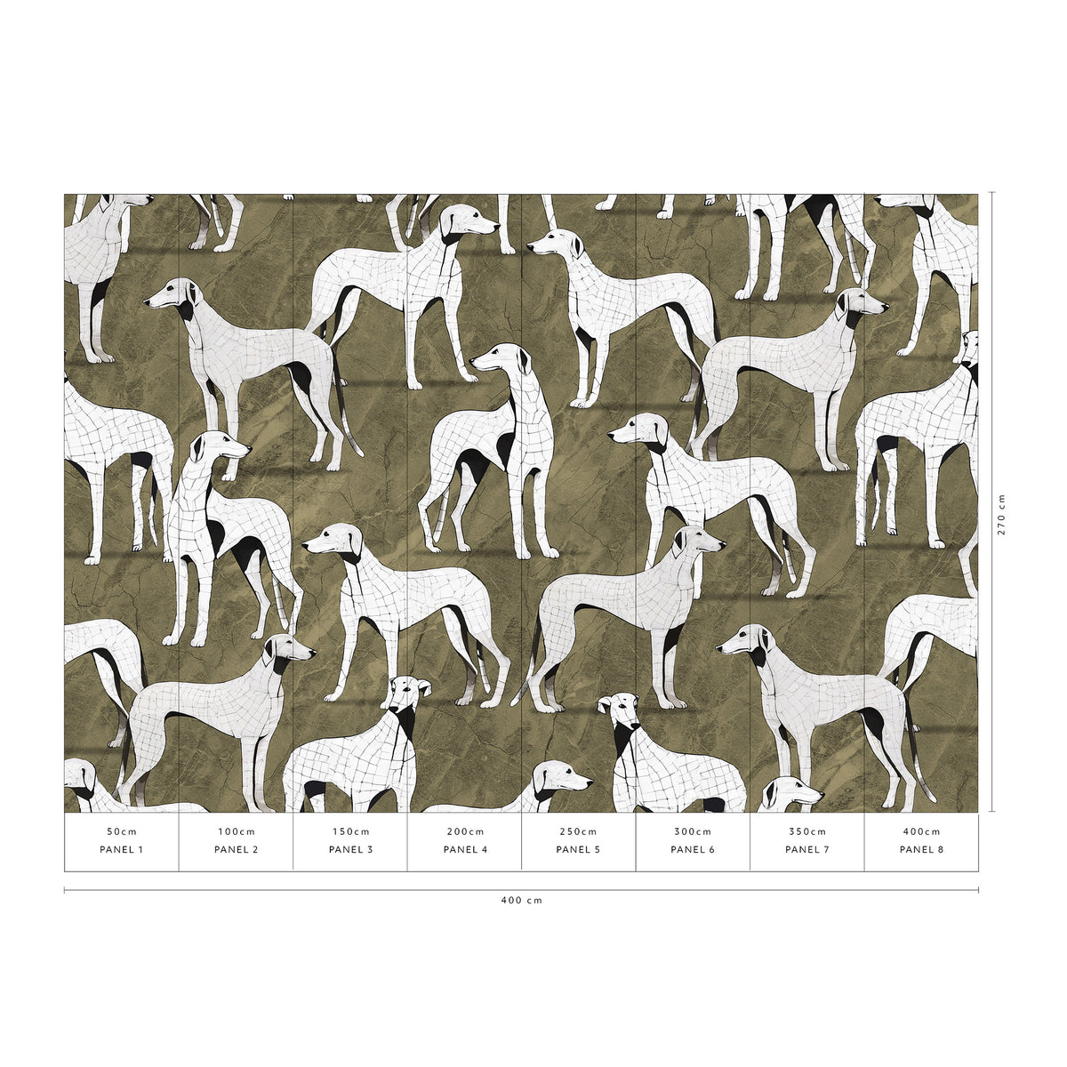 Greyhound Manor Wall Mural