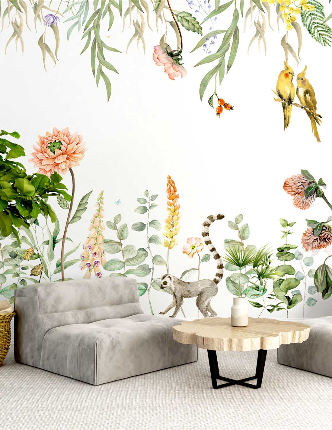 Alice Pastel Green Mural