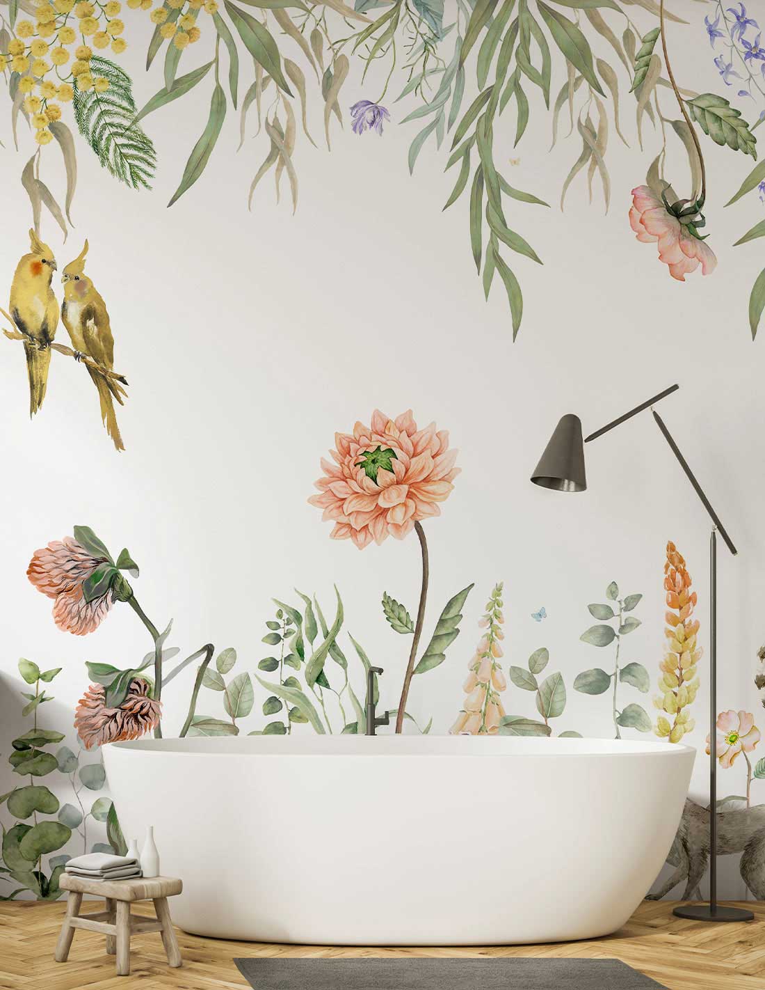 Alice Pastel Green Mural