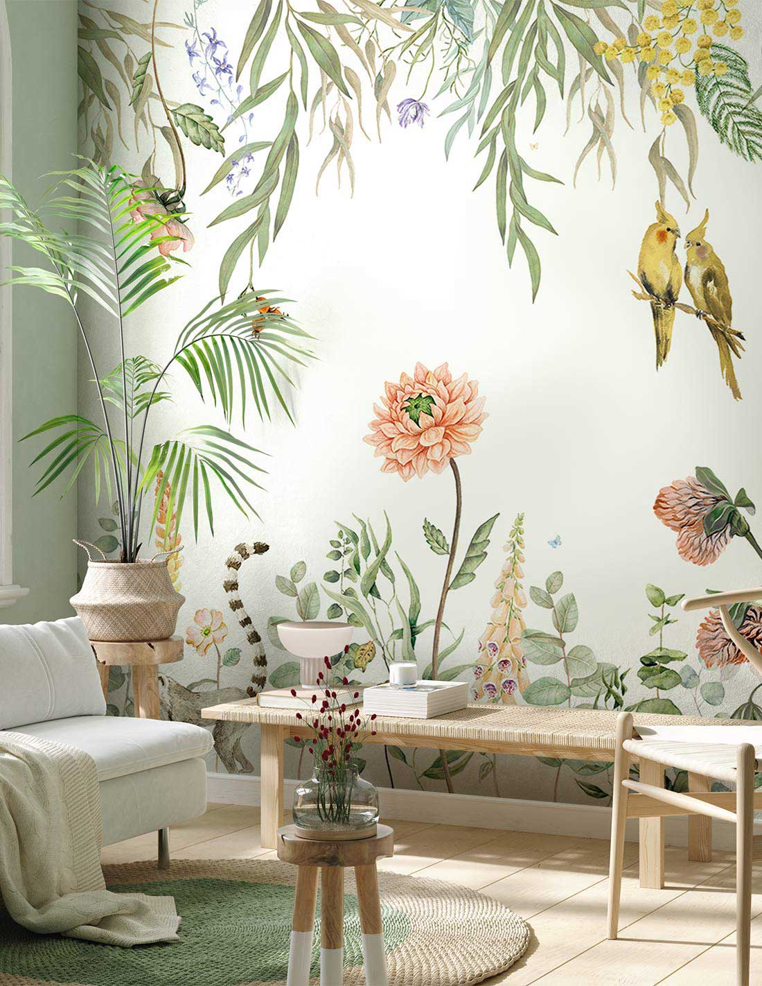 Alice Pastel Green Mural