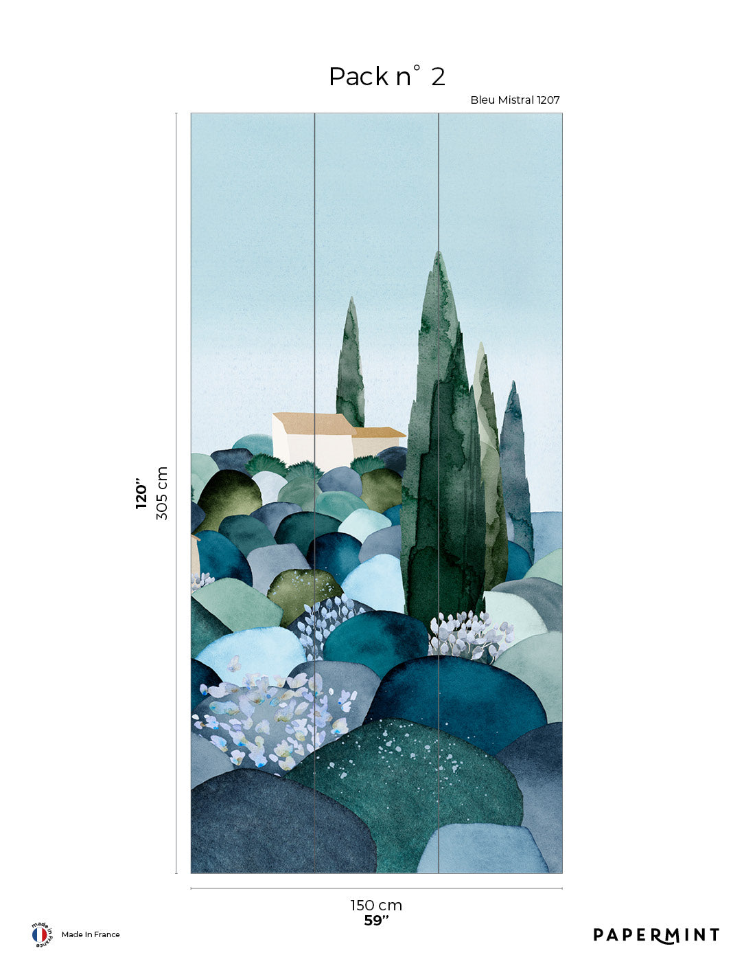 Cypresses Wall Mural