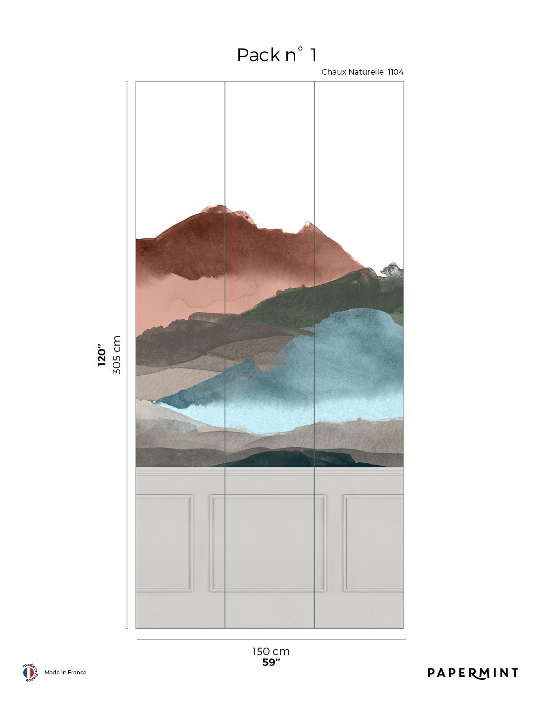 #color_Multicolor with Gray Wainscoting