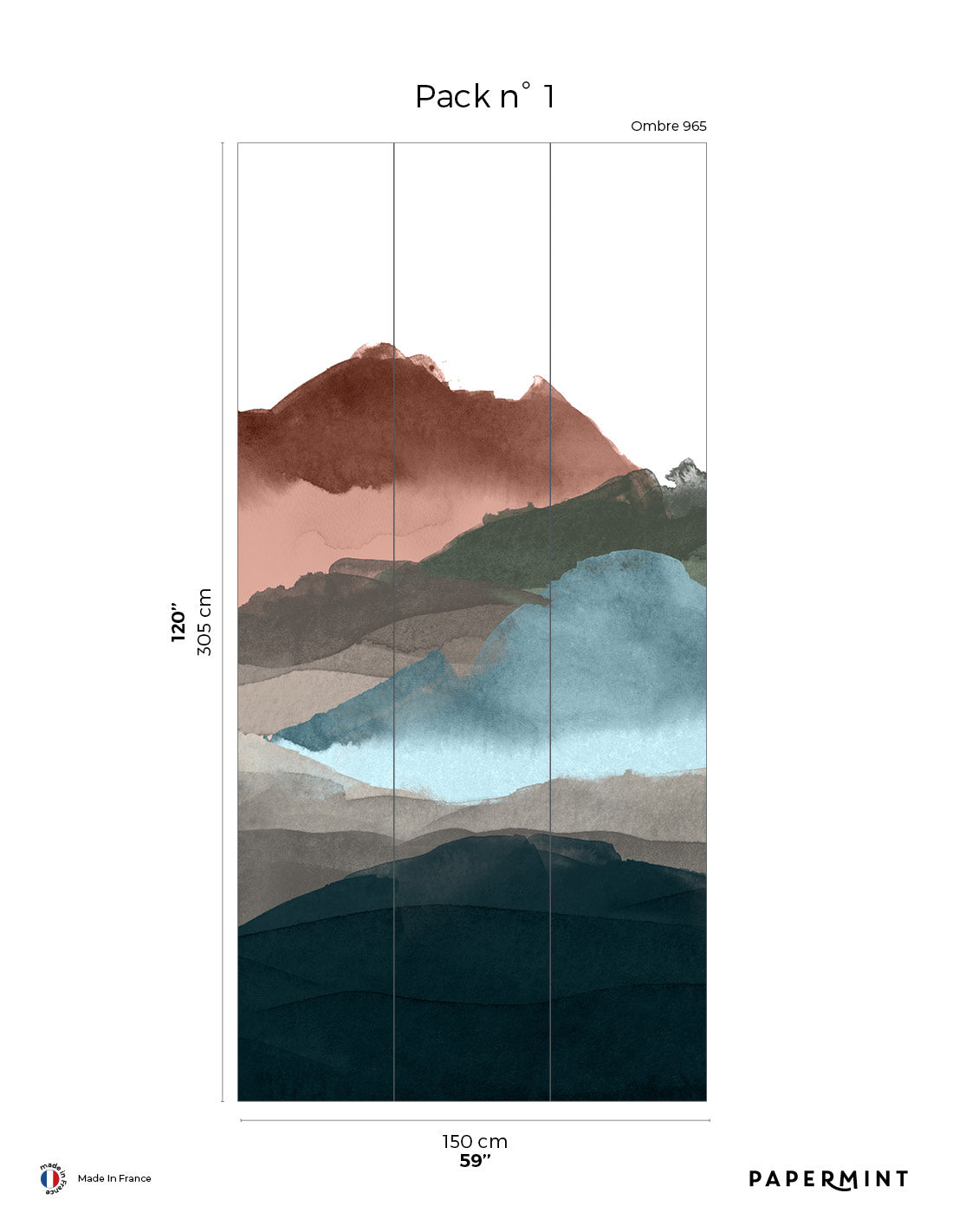 Line Water Wall Mural