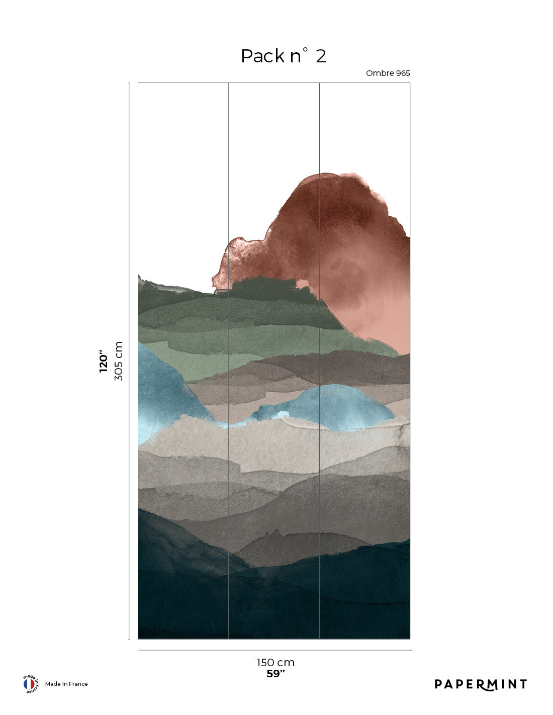 Line Water Wall Mural