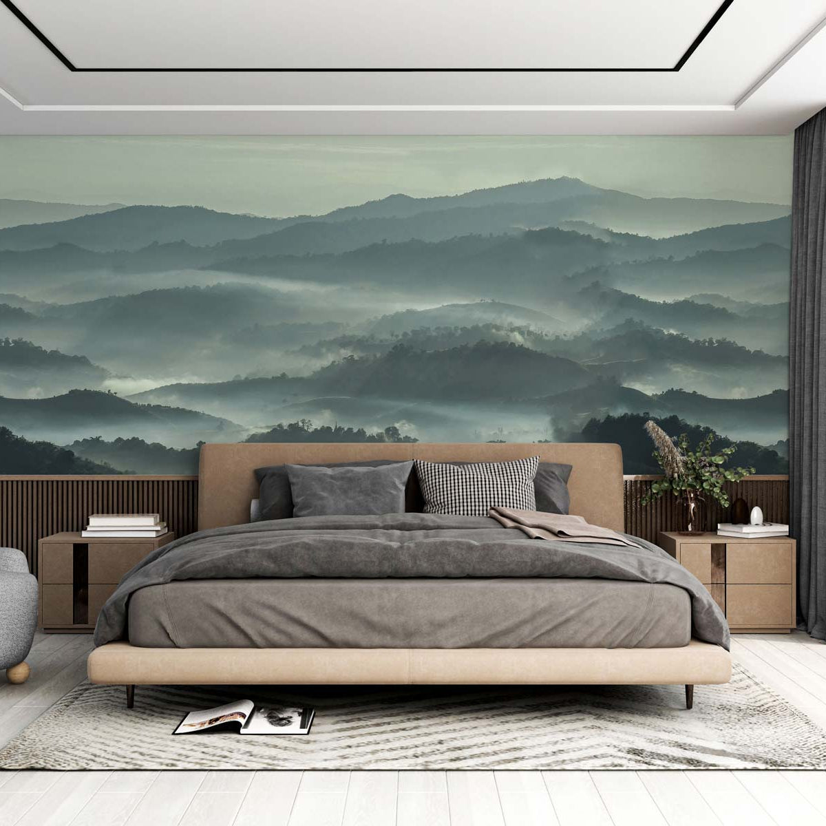 Misty Line Wall Mural