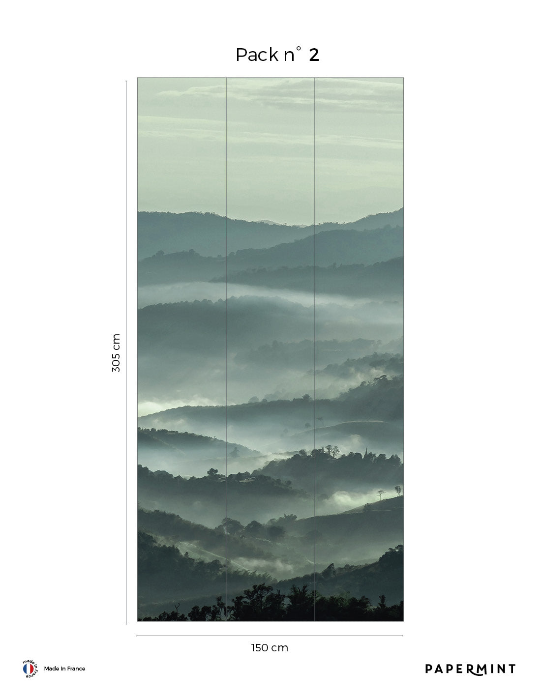 Misty Line Wall Mural