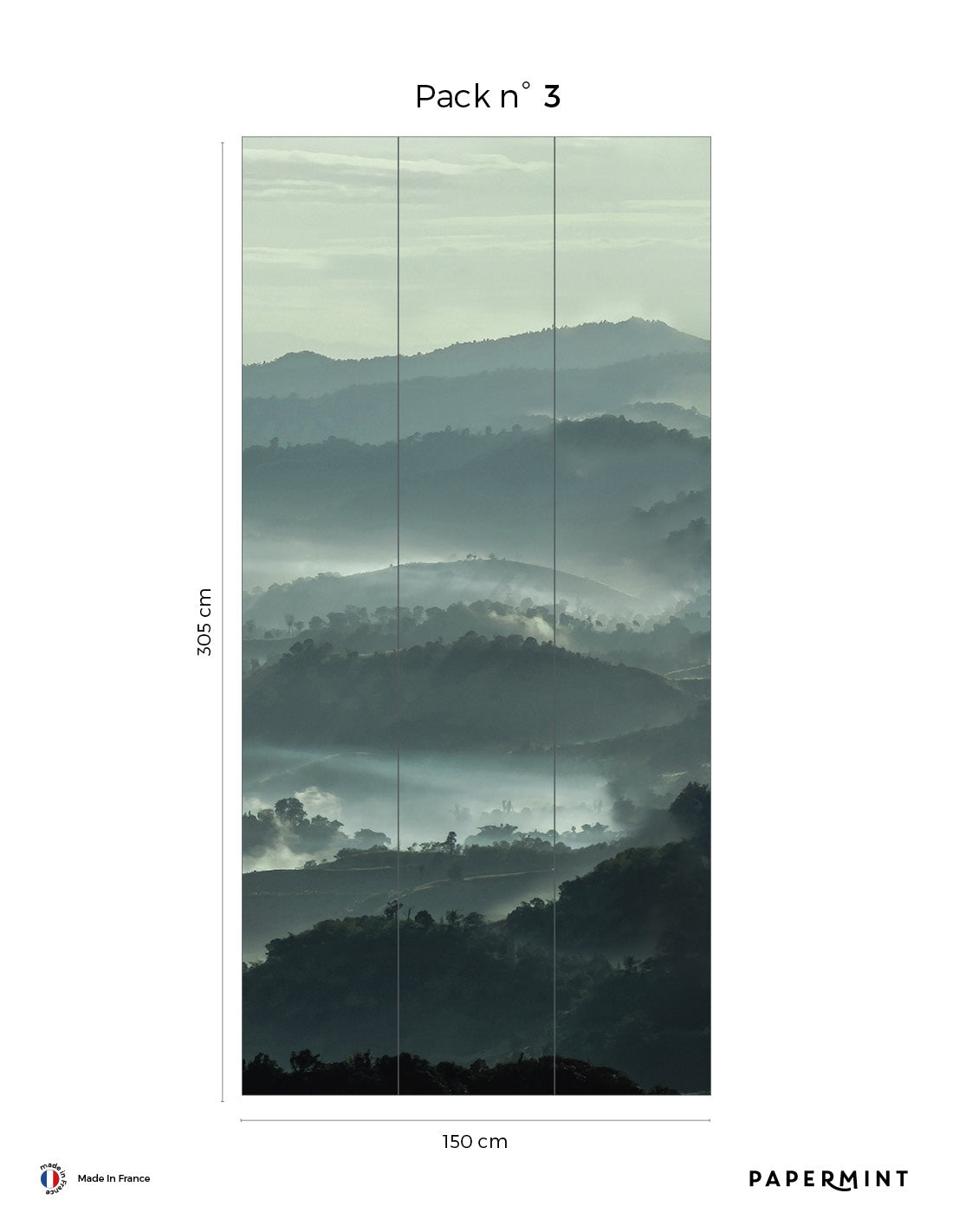 Misty Line Wall Mural
