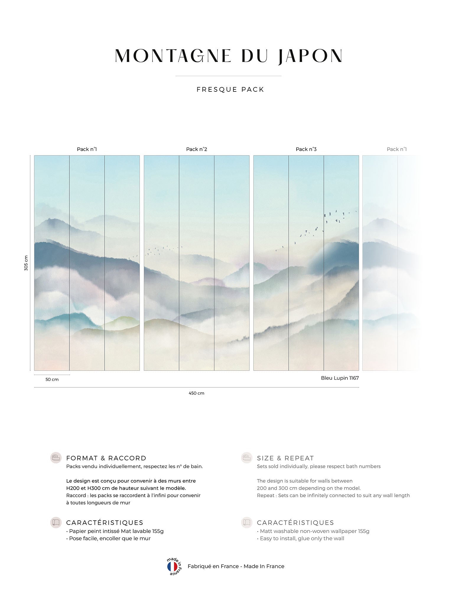 Japanese Mountain Wall Mural