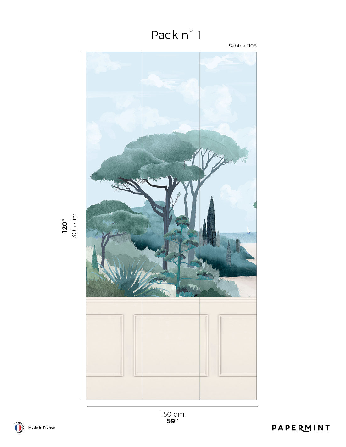 #color_Blue Green with Beige Wainscoting
