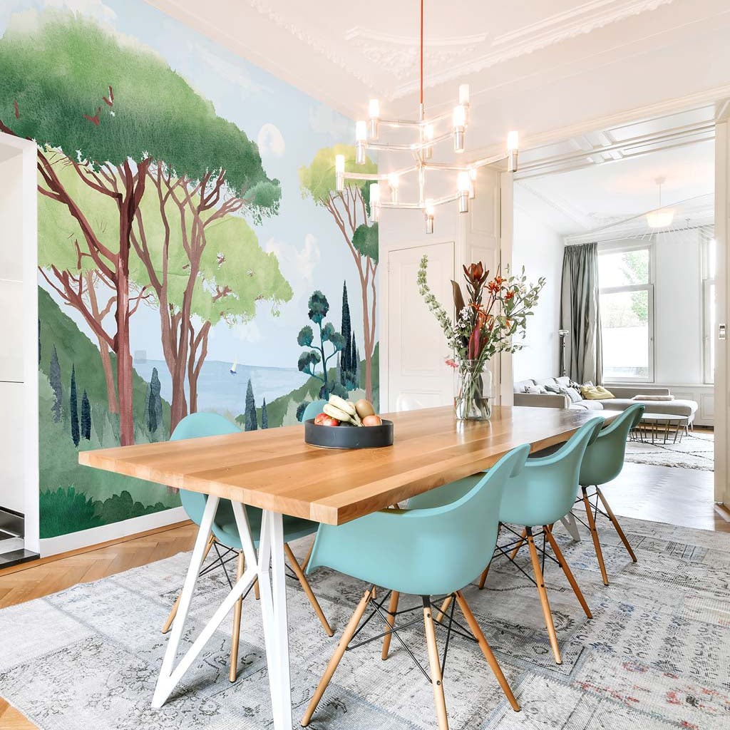 Tuscany Watercolor Wall Mural