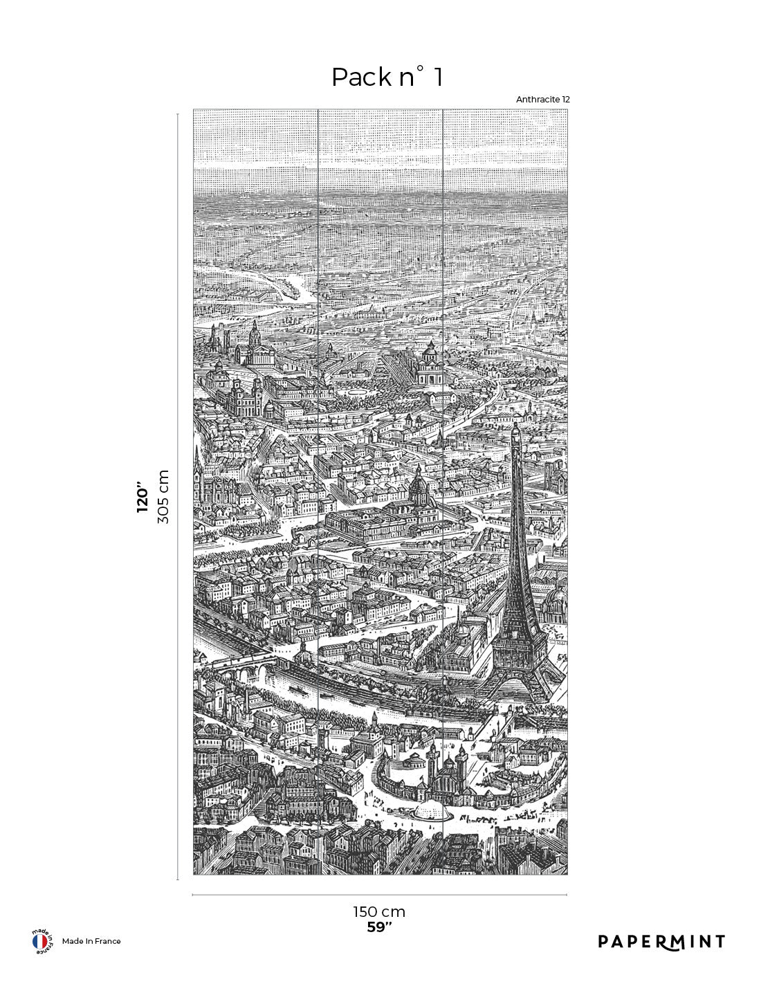 Eiffel Tower Wall Mural