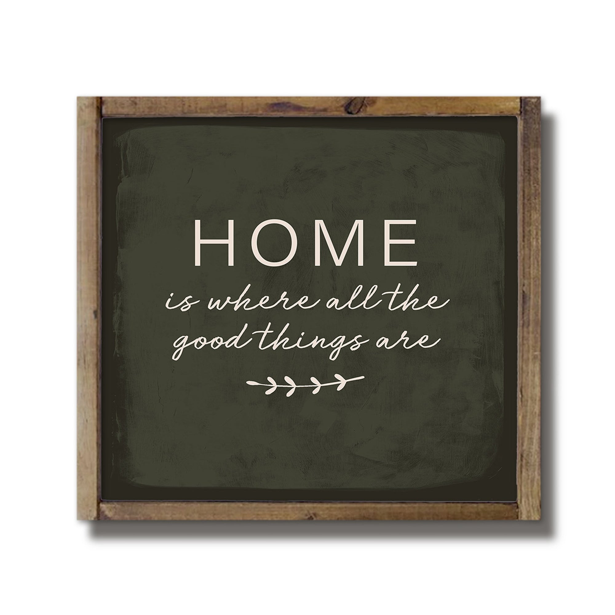 Home is Where all the Good Things Are Framed Wood Plaque