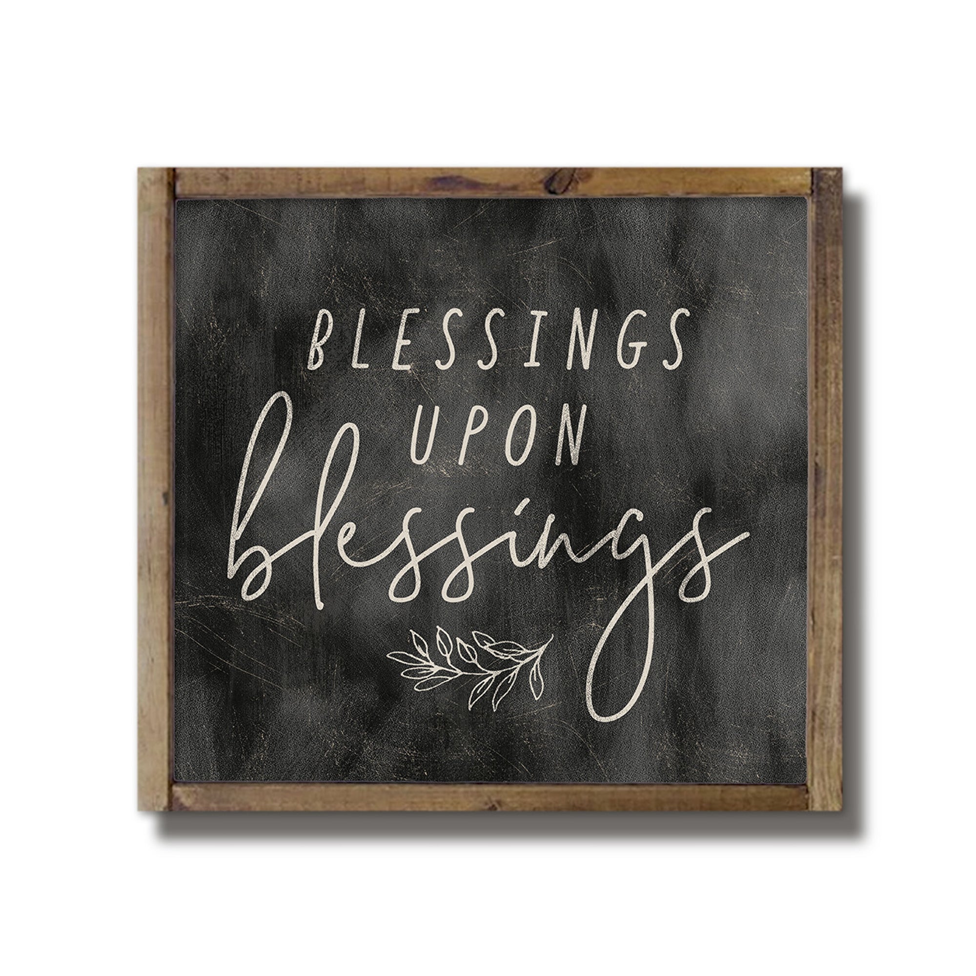 Blessings Upon Blessings Framed Wood Plaque