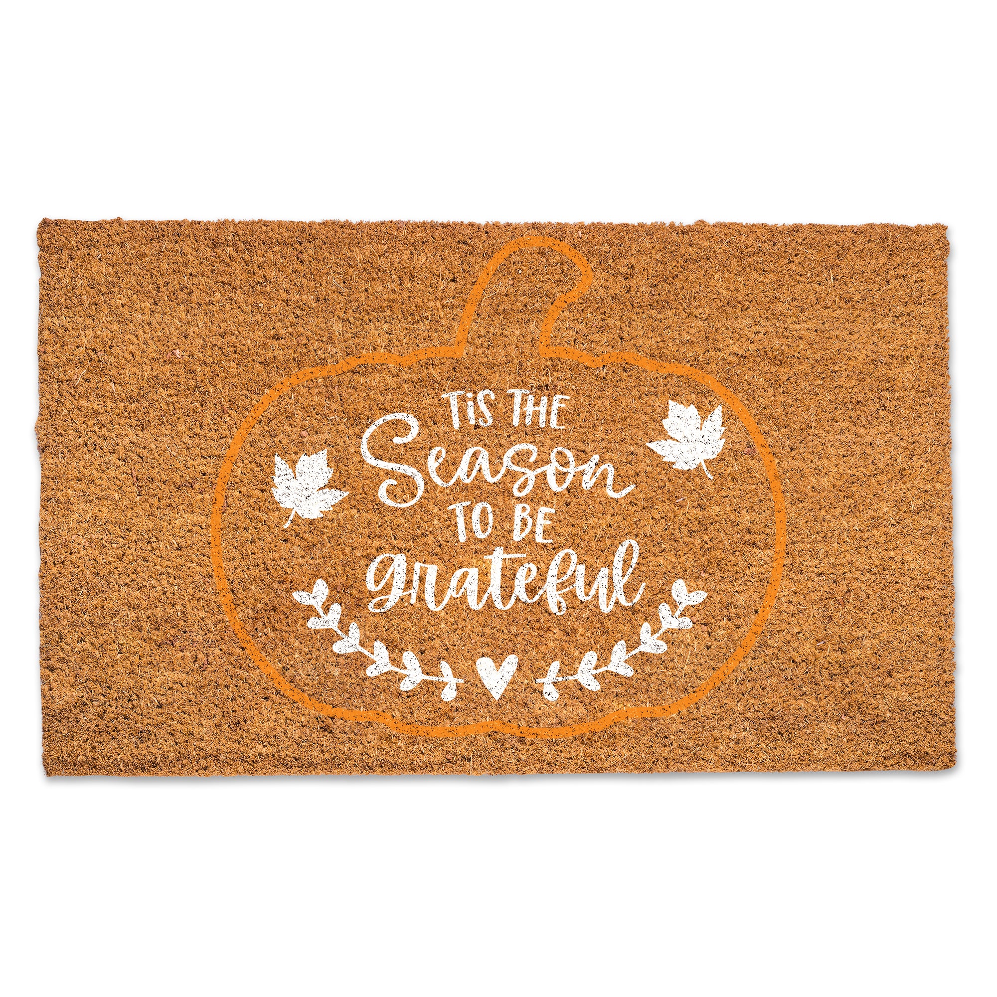 Tis the Season to be Grateful Plaid Door Mat