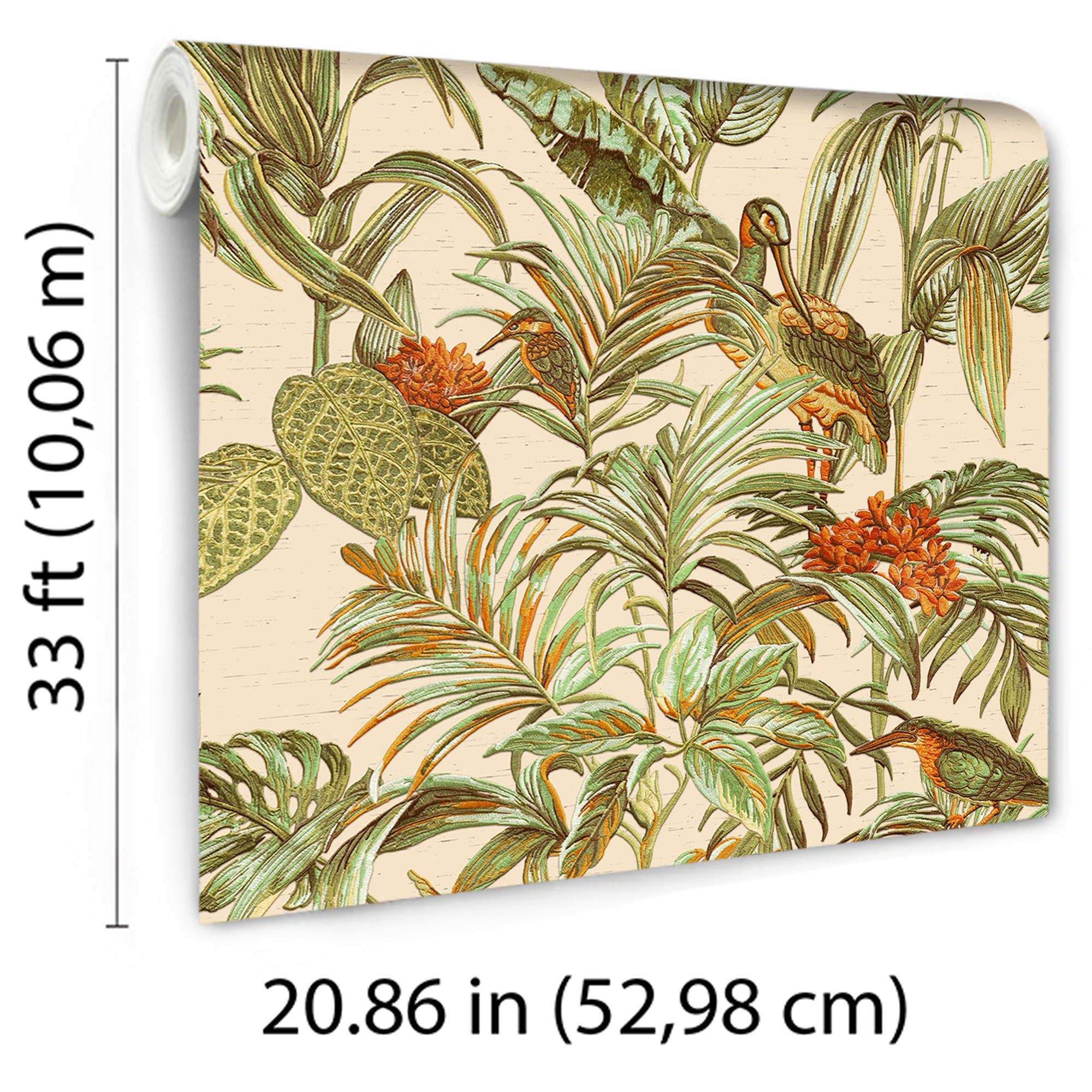 #color_Green&Beige #size_Roll