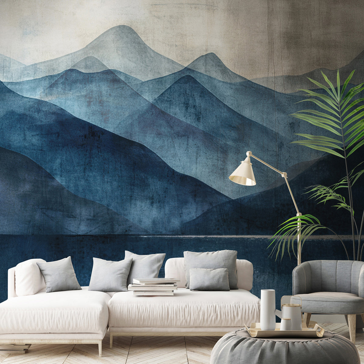 Indigo Silence Wall Mural
