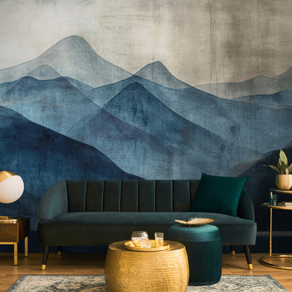 Indigo Silence Wall Mural