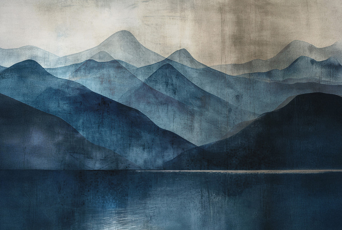 Indigo Silence Wall Mural