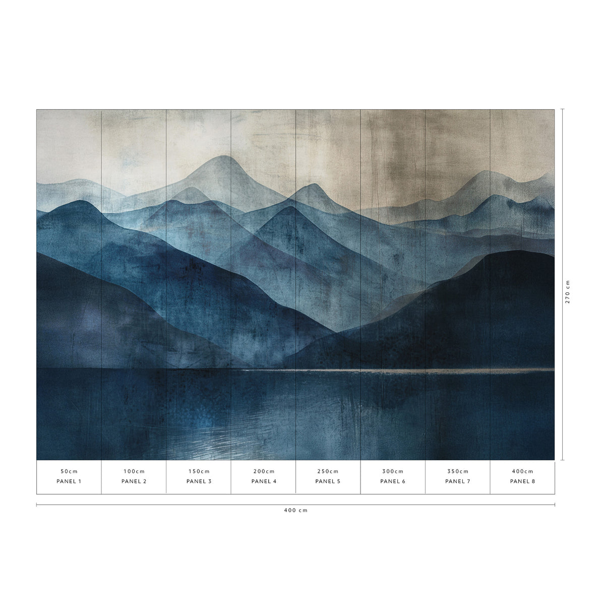 Indigo Silence Wall Mural