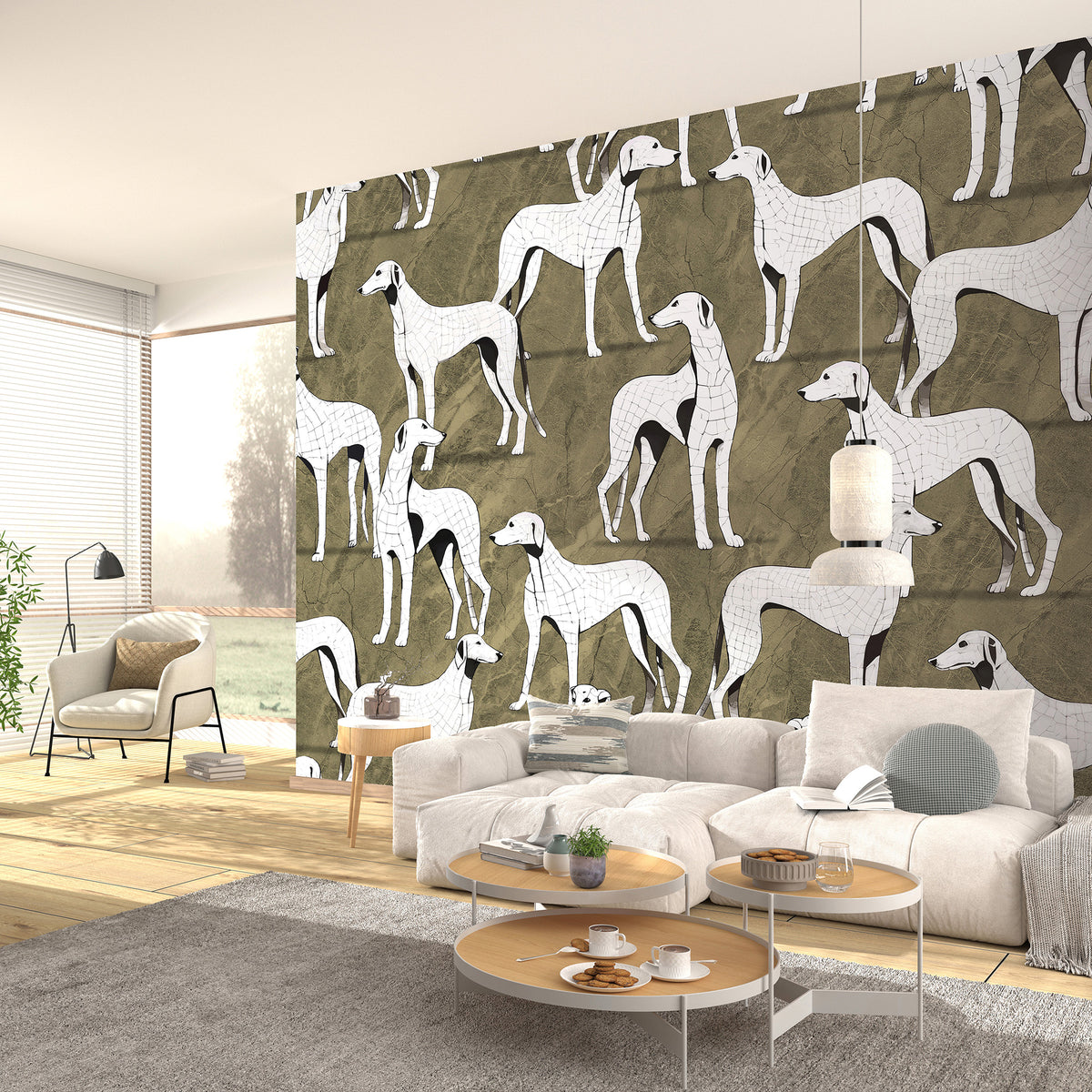 Greyhound Manor Wall Mural