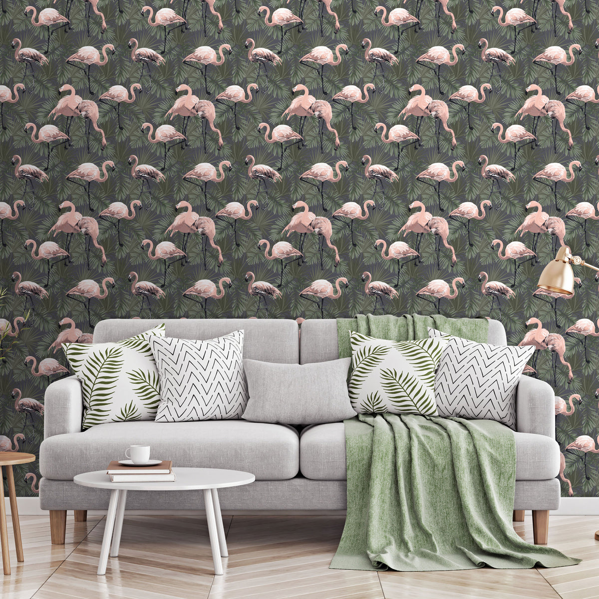 Flamingo Grove Wallpaper